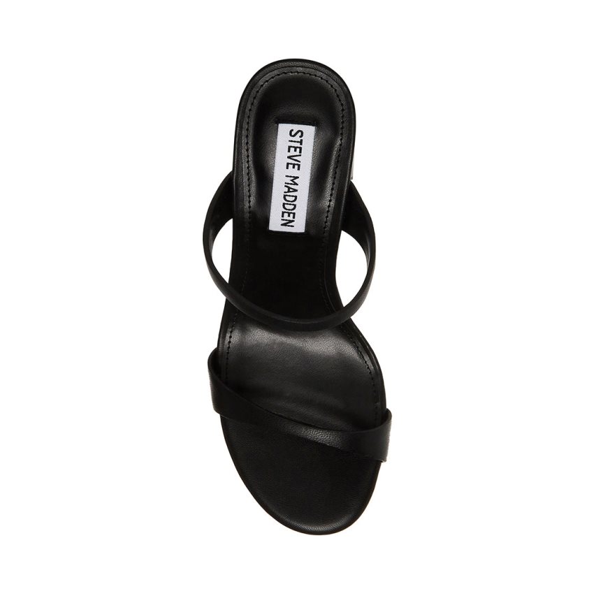 Sandalias Tacones Steve Madden Bridgette Cuero Mujer Negras | ES MY6ES2